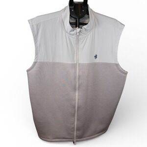 Johnnie-O Performance Culbertson Vest Mens XXL Gray Full Zip JMVT100050 Seal